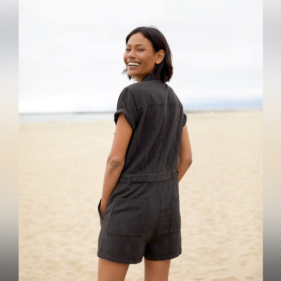 Outerknown S.E.A. Suit Shortall in Pitch Black. Size Small. - Picture 2 of 8